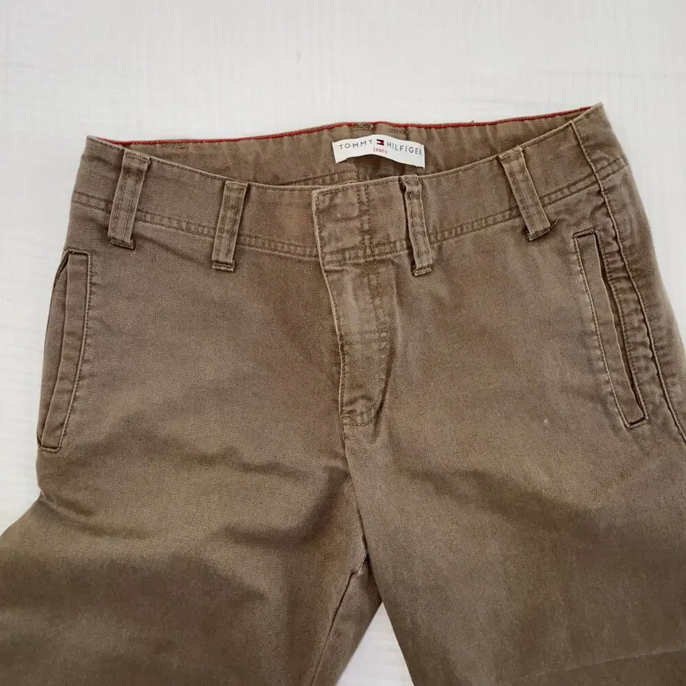 Tommy Hilfiger Jean Y2K Workwear British Khaki Baggy Cotton Canvas Utility Pants